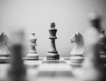 Chess - black and white photo